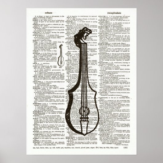 Poster Art du dictionnaire d'instruments de musique (Devant)