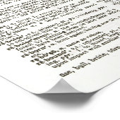 Poster Art du dictionnaire d'instruments de musique (Coin)