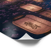 Poster Art du festival japonais des lanternes (Coin)