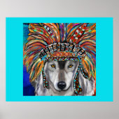 Poster Art du Loup Gris (Devant)