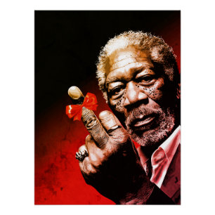Poster Art du majeur avec nœud rouge