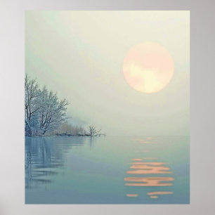 Poster Art du matin d'hiver paisible