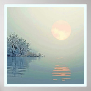 Poster Art du matin d'hiver paisible
