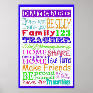 Poster Art du métro de garderie