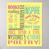 Poster Art du métro de la bibliothèque (Devant)