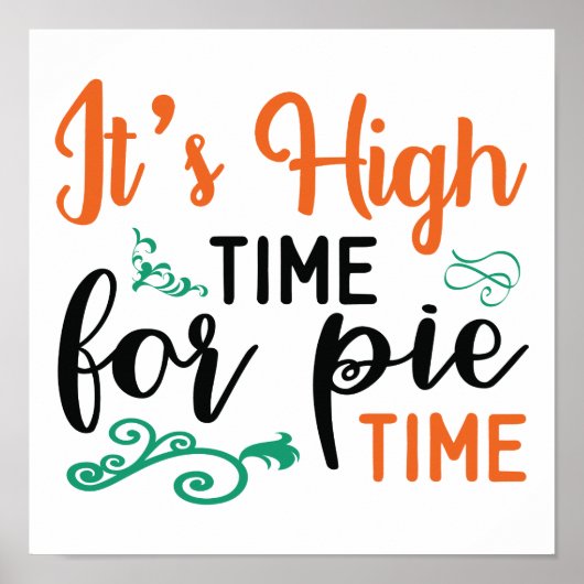 Poster art du mot à tarte (Devant)