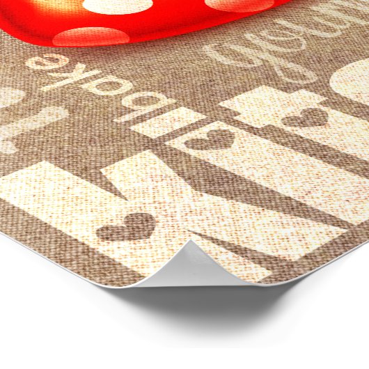 Poster Art du mot de cuisine (Coin)