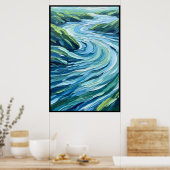 Poster Art du mouvement de l'eau (Cuisine)