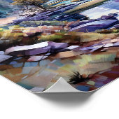 Poster Art du parc national Yosemite Imprimer (Coin)