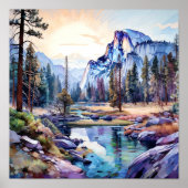 Poster Art du parc national Yosemite Imprimer (Devant)
