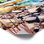 Poster Art du parc national Yosemite Imprimer (Coin)