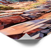 Poster Art du parc national Yosemite Imprimer (Coin)