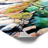 Poster Art du parc national Yosemite Imprimer (Coin)