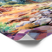 Poster Art du parc national Yosemite Imprimer (Coin)