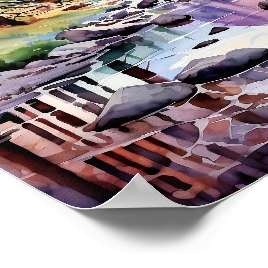 Poster Art du parc national Yosemite Imprimer (Coin)