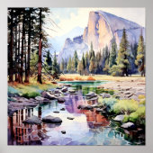 Poster Art du parc national Yosemite Imprimer (Devant)