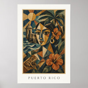 Poster Art du patrimoine de Porto Rico   Voyage à Boricua