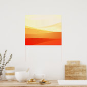 POSTER ART DU PAYSAGE ABSTRAIT RÉTRO MILIEU DU SIÈCLE (Cuisine)