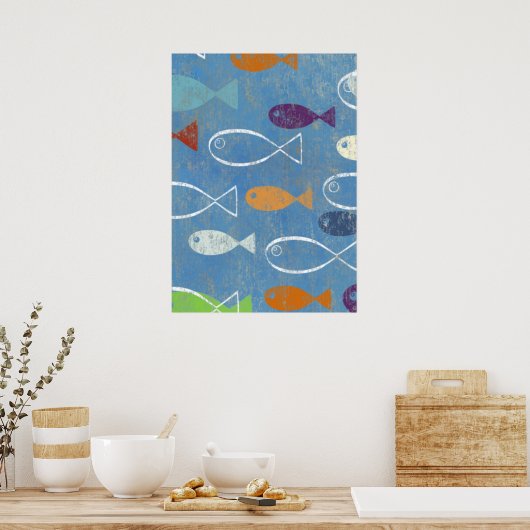 Poster Art du poisson chrétien (Cuisine)