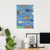 Poster Art du poisson chrétien (Bureau à domicile)