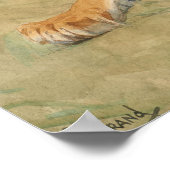 Poster Art du texte amusant + peinture d'aquarelle Vintag (Coin)