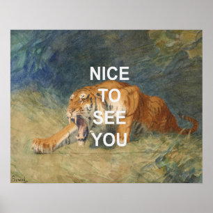 Poster Art du texte amusant + peinture d'aquarelle Vintag