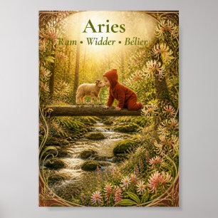 Poster Art du zodiaque Bélier Collection d'astrologie r