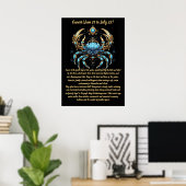 Poster Art du zodiaque Cancer (Bureau à domicile)