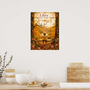 Poster Art du zodiaque de la Balance Collection d'astro