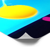 Poster Art éclatant couleur néon dynamique (Coin)