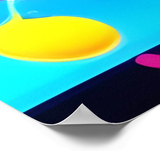 Poster Art éclatant couleur néon dynamique (Coin)