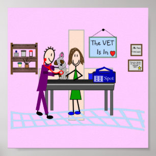 Poster Art encadré par clinique vétérinaire