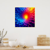 Poster Art énergétique vortex géométrique vibrant (Cuisine)