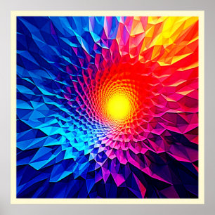 Poster Art énergétique vortex géométrique vibrant