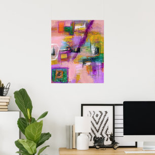 Poster Art expressionniste abstrait Peinture intuitive