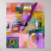 Poster Art expressionniste abstrait Peinture intuitive (Devant)