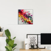 Poster Art facial Acrylique Abstrait Rectangulaire Vibran (Bureau à domicile)