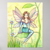 Poster Art Fairy Flower Cute Imaginaire (Devant)