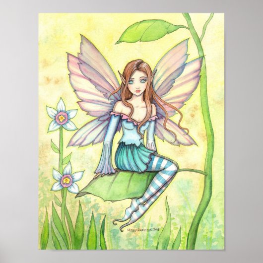 Poster Art Fairy Flower Cute Imaginaire (Devant)