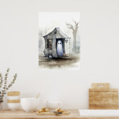 Poster Art fantôme : Maison minuscule (Cuisine)