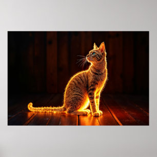 Poster Art félin Dreamin or chat portrait adorables anima