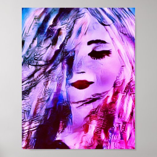 Poster Art Femme Sirène Peinture Décor mur Imprimer (Devant)