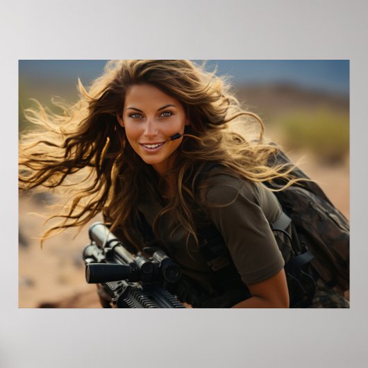 Poster Art Femme Soldat (Devant)
