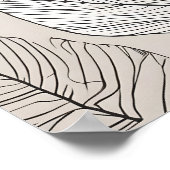 Poster Art feuille Boho (Coin)
