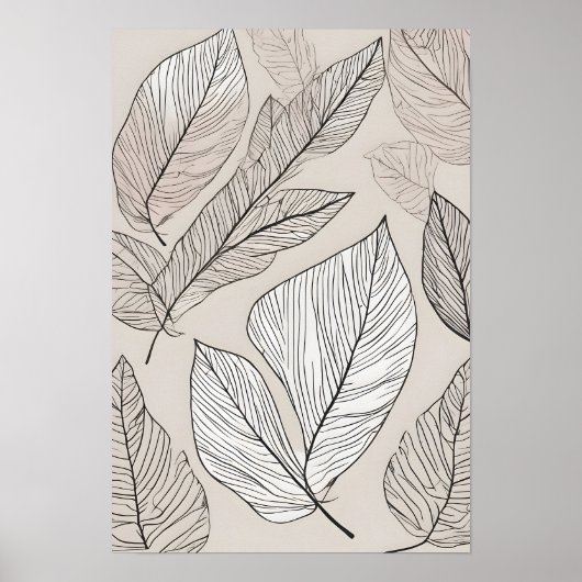 Poster Art feuille Boho (Devant)