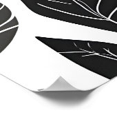 Poster Art feuille Boho (Coin)