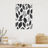 Poster Art feuille Boho (Cuisine)