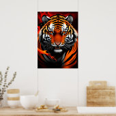 Poster Art Firery Tiger (Cuisine)