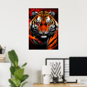 Poster Art Firery Tiger (Bureau à domicile)