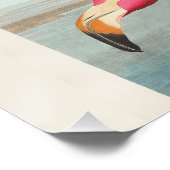 Poster Art Flamant rose rose (Coin)